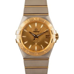 Omega Constellation Steel & 18k Gold Champagne Dial