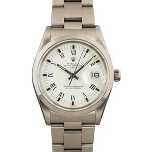 Men's Rolex Date 15000 White Dial