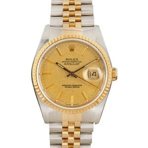 Datejust Rolex 16233 Two Tone Jubilee