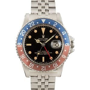 Vintage Rolex GMT-Master 1675 Pepsi Bezel